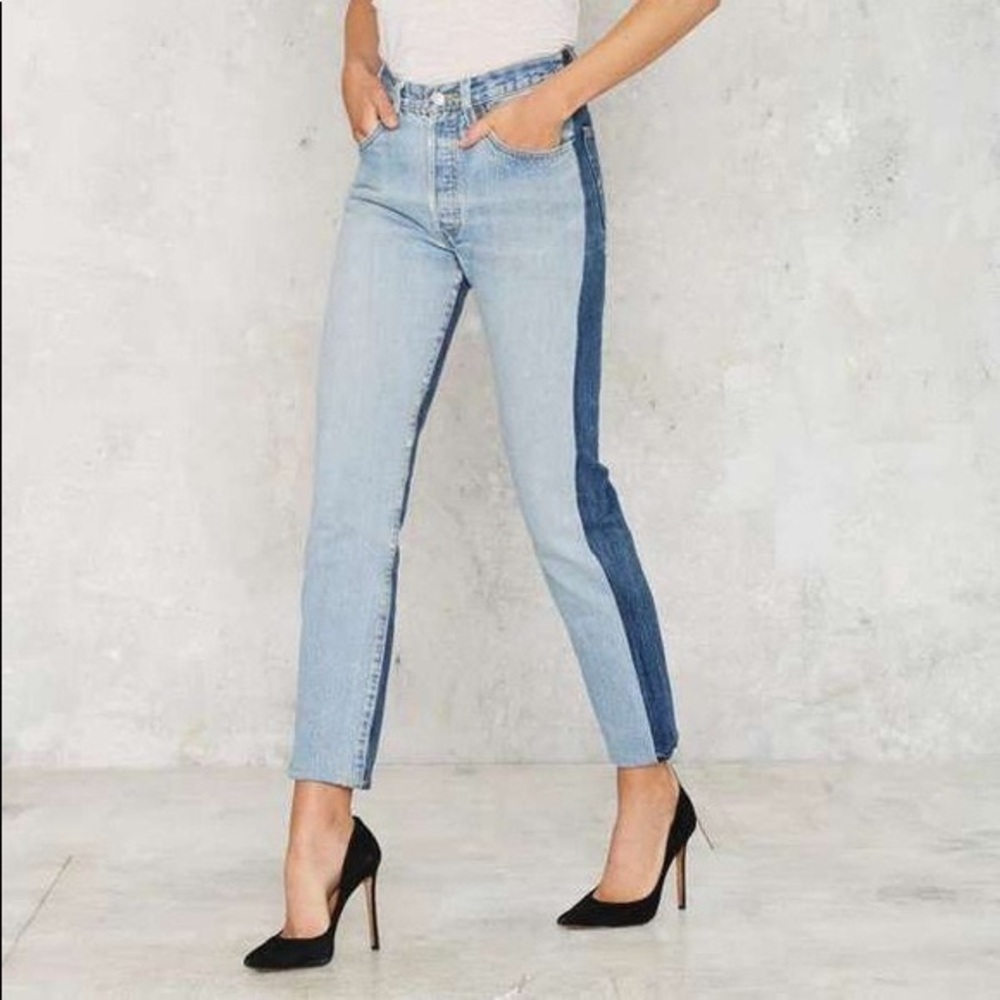 Two Toned Skinny Levi’s Jeans